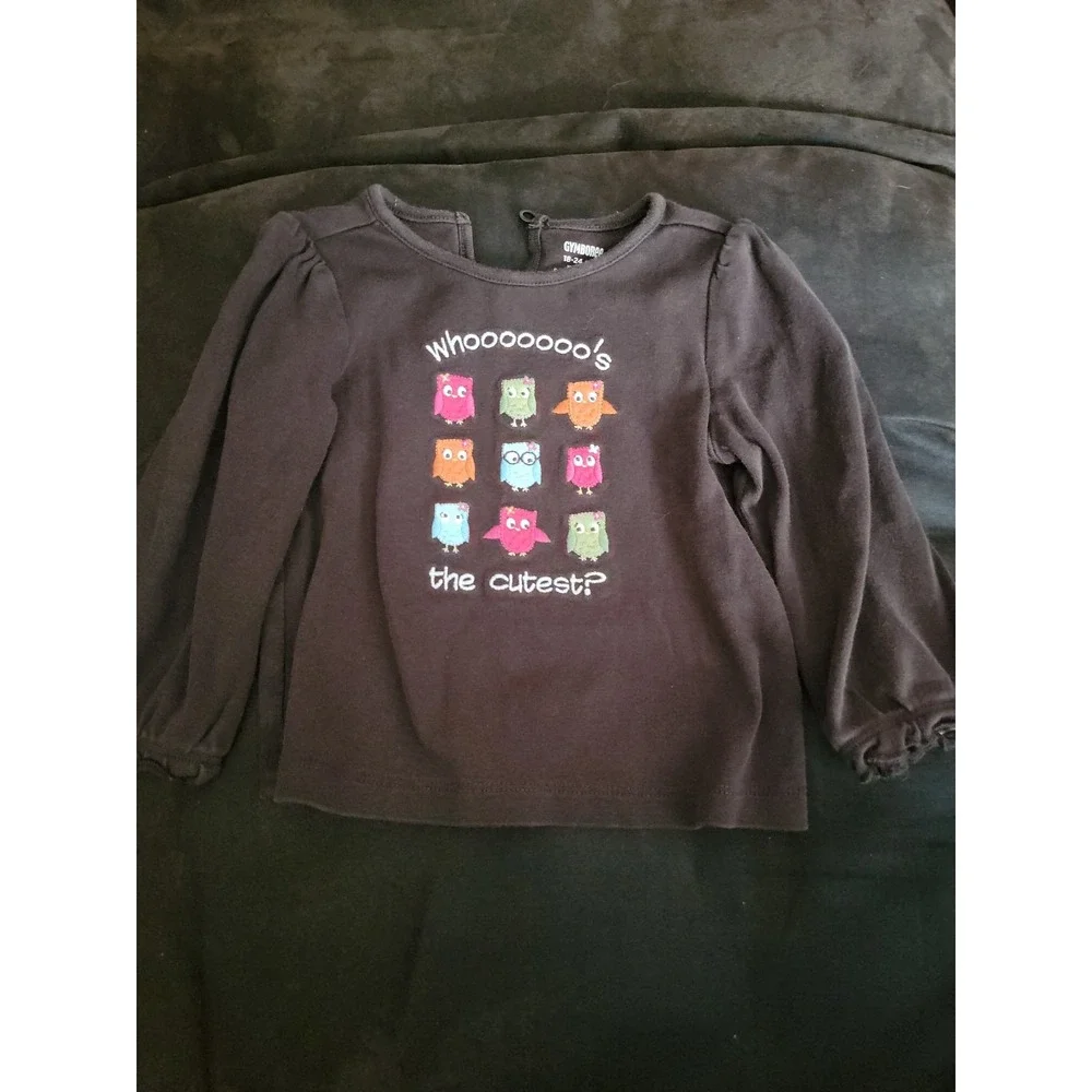 Gymboree fall homecoming owl dress‎ with brown shirt size 18 24 months